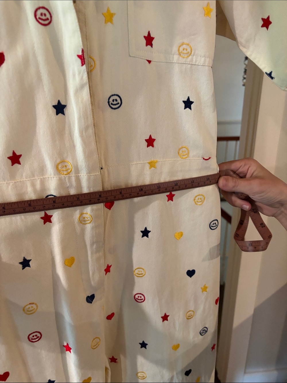 Sugarhigh Lovestoned Drop Dead Cream Star & Heart Printed Jumpsuit - Picture 10 of 11
